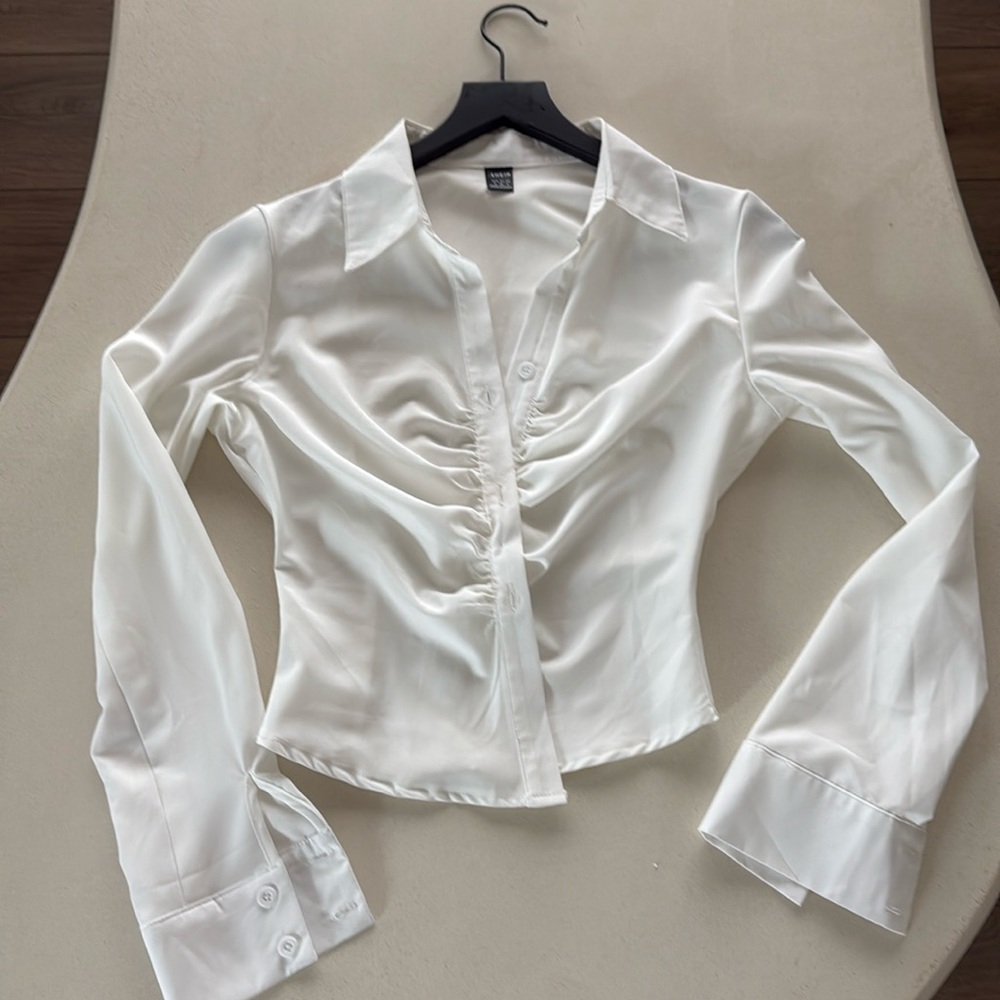 SHEIN White Button Down Shirt